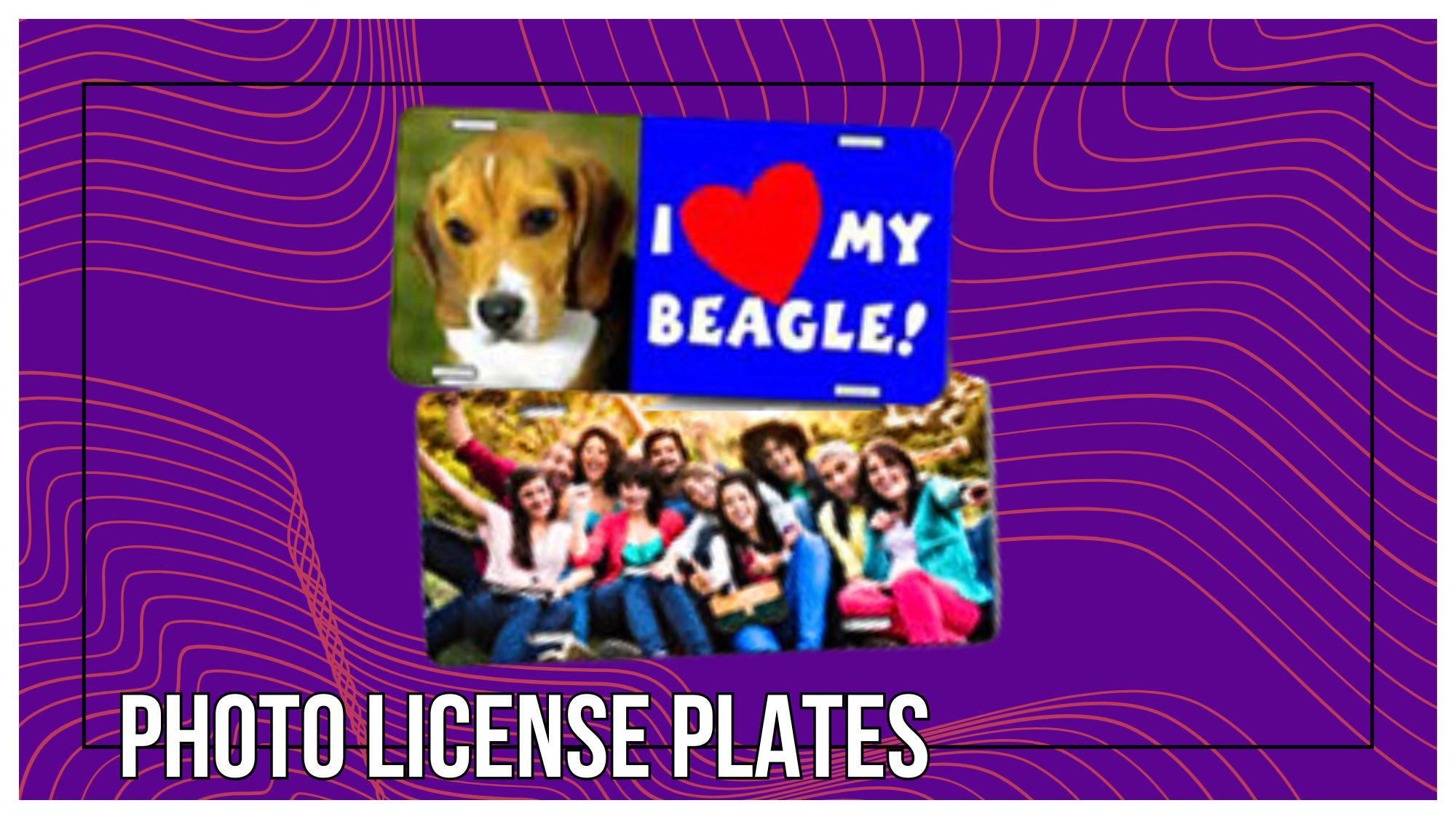 custom event ideas photo license plates